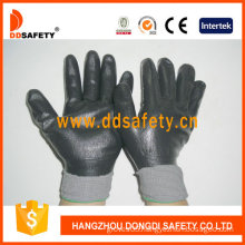 Grey Nylon with Black Nitrile Glove-Dnn442